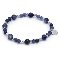 MONESSA Armband Edelsteine flexibel Edelstahl