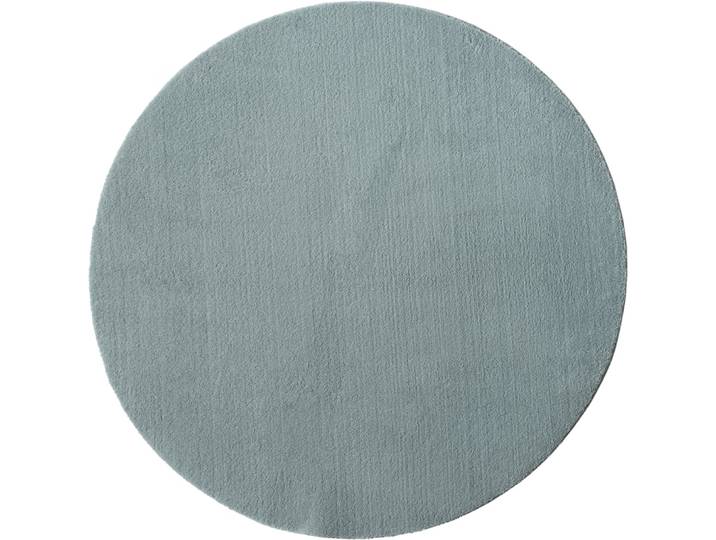 Tapis lavable et antidérapant, uni, bleu, 200 cm, rond