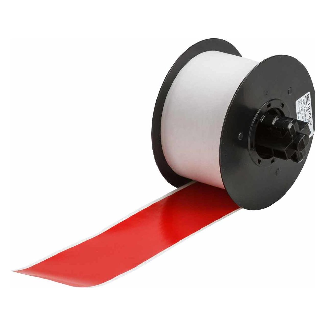 Brady B-595, Hochleistungs-Industrie-Vinylband, Rot, glänzend, 57.00 mm x 30.00 m, permanent, Endl (57.15 mm) (MINIMARKB-59557MMRED)