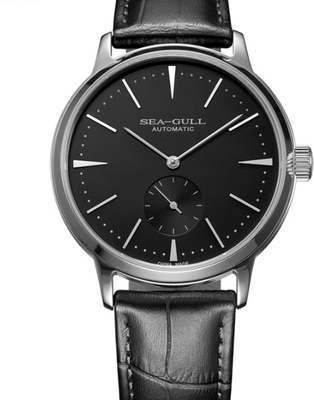 Friendly Fresh Finds Stylish Mens Mechanical Watch With Leather Band Waterproof Valentine Gift Watch black