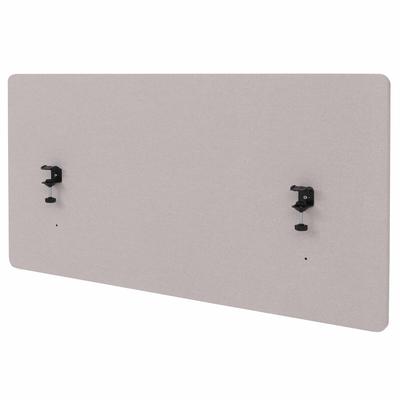 Mendler Akustik-Tischtrennwand HWC-G75, Büro-Sichtschutz Schreibtisch Pinnwand, doppelwandig Stoff/Textil ~ 60x120cm beige