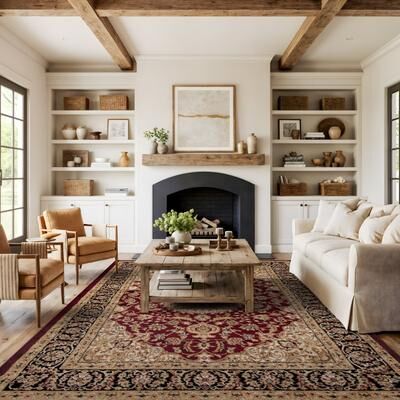 World Rug Gallery Traditional Oriental Medallion Area Rug