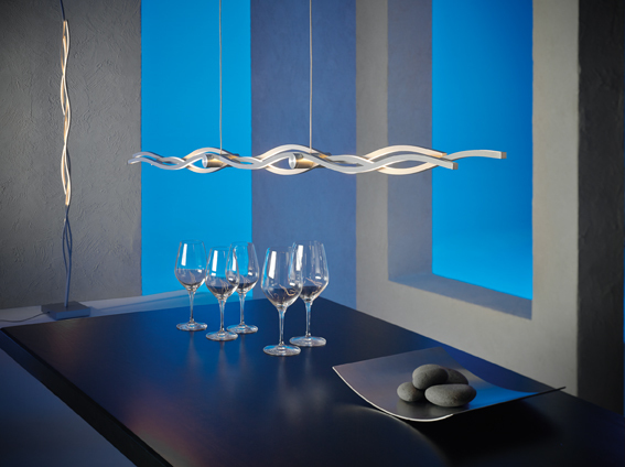 Escale LED-Pendelleuchte SILK 157cm Alu 40190200 4011895505231