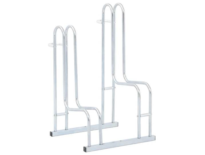 vidaXL Fahrradständer Für 2 Fahrräder Freistehend Verzinkter Stahl, Silberfarben, Metall, 40x73x43.5 cm, Freizeit & Co, Sport & Fitness, Fahrräder, Fahrradzubehör