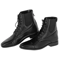 Covalliero  Stiefelette Premium black FS 2026 Leder robust mit Elastikeinsatz, Größe: 38