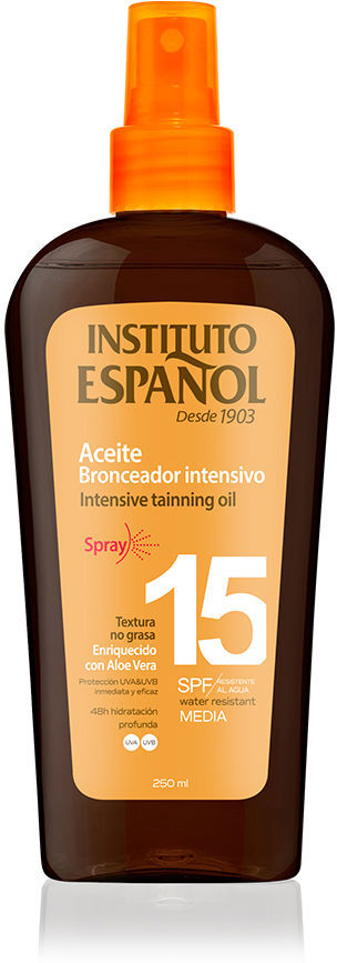 Instituto Español Protetor Solar spray de óleo intensivo FPS15 250 ml