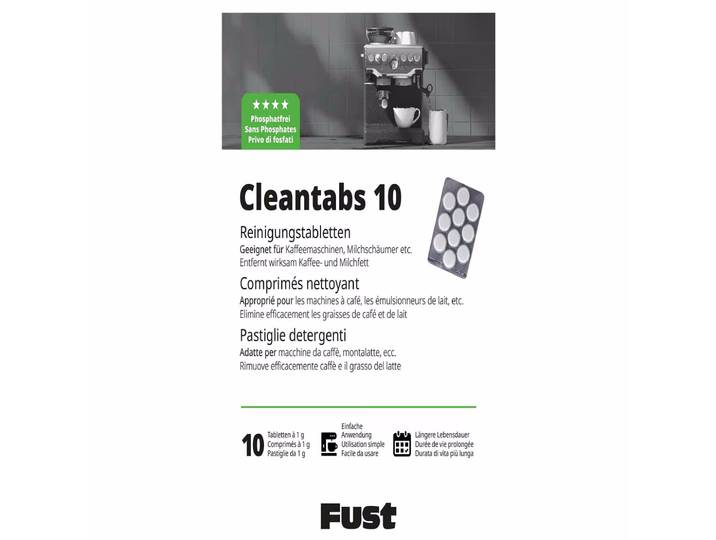 Fust Cleantabs 10 Stück Reinigungstabletten – Kaffeemaschine Entkalker