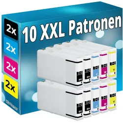 Druckfuxx, Druckerpatrone, 10x XL Tinte PATRONEN SET für Epson WF5110DW WF5190DW WF5620DWF WF5690DWF