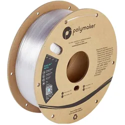 Polymaker PB01024 PolyLite Filament PETG hitzebeständig, hohe Zugfestigkeit 2.85 (PETG, 1000 g, 2.85 mm), Filament, Transparent