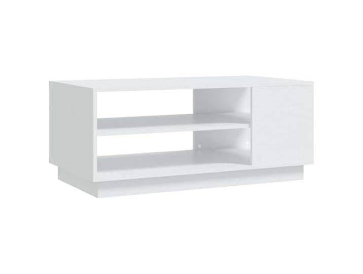 Couchtisch, weiß, 102 x 55 x 43 cm, Spanplatte mit Einlegeböden