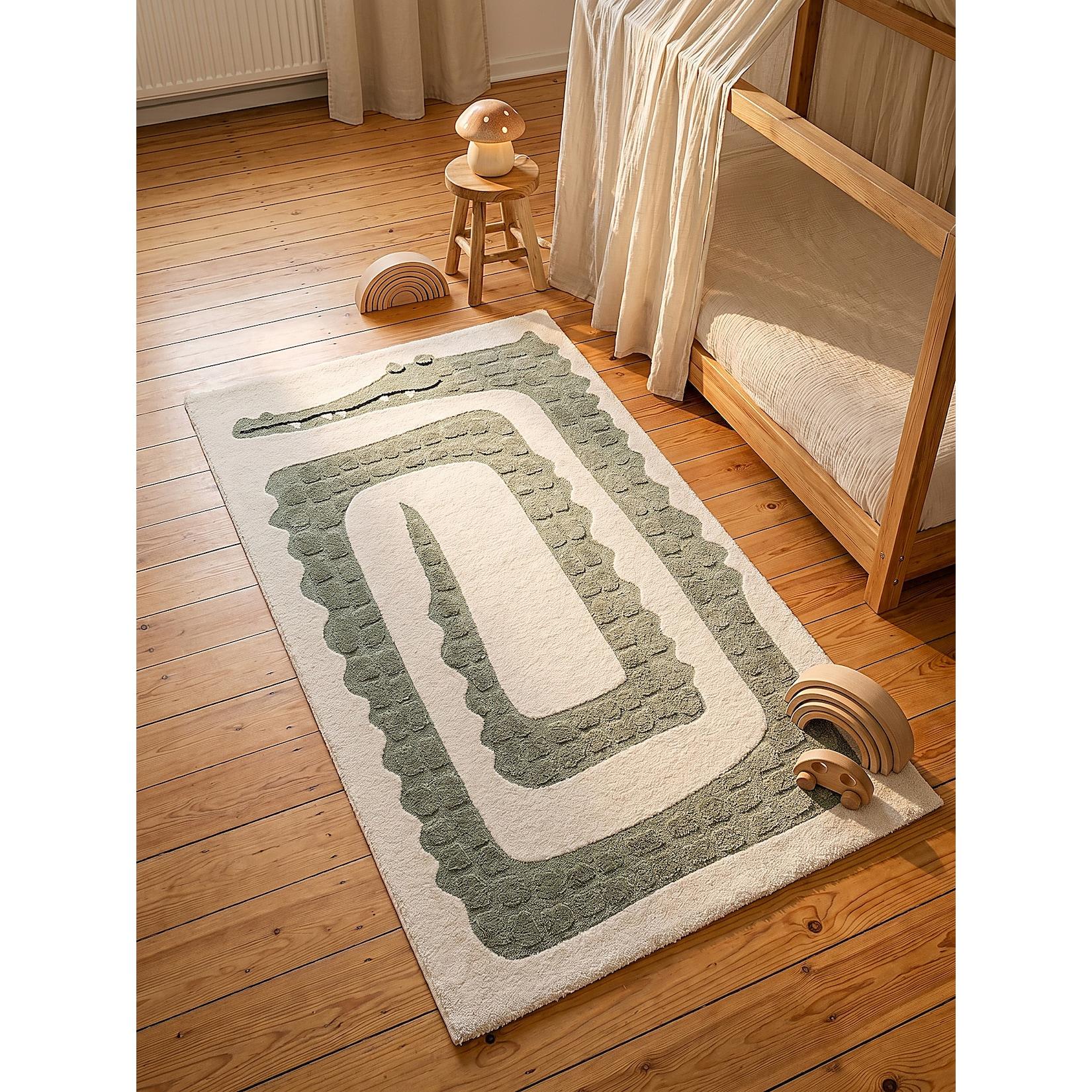 Kinderteppich Pflegeleicht Creme 80x150 cm - VELT Kadima Design