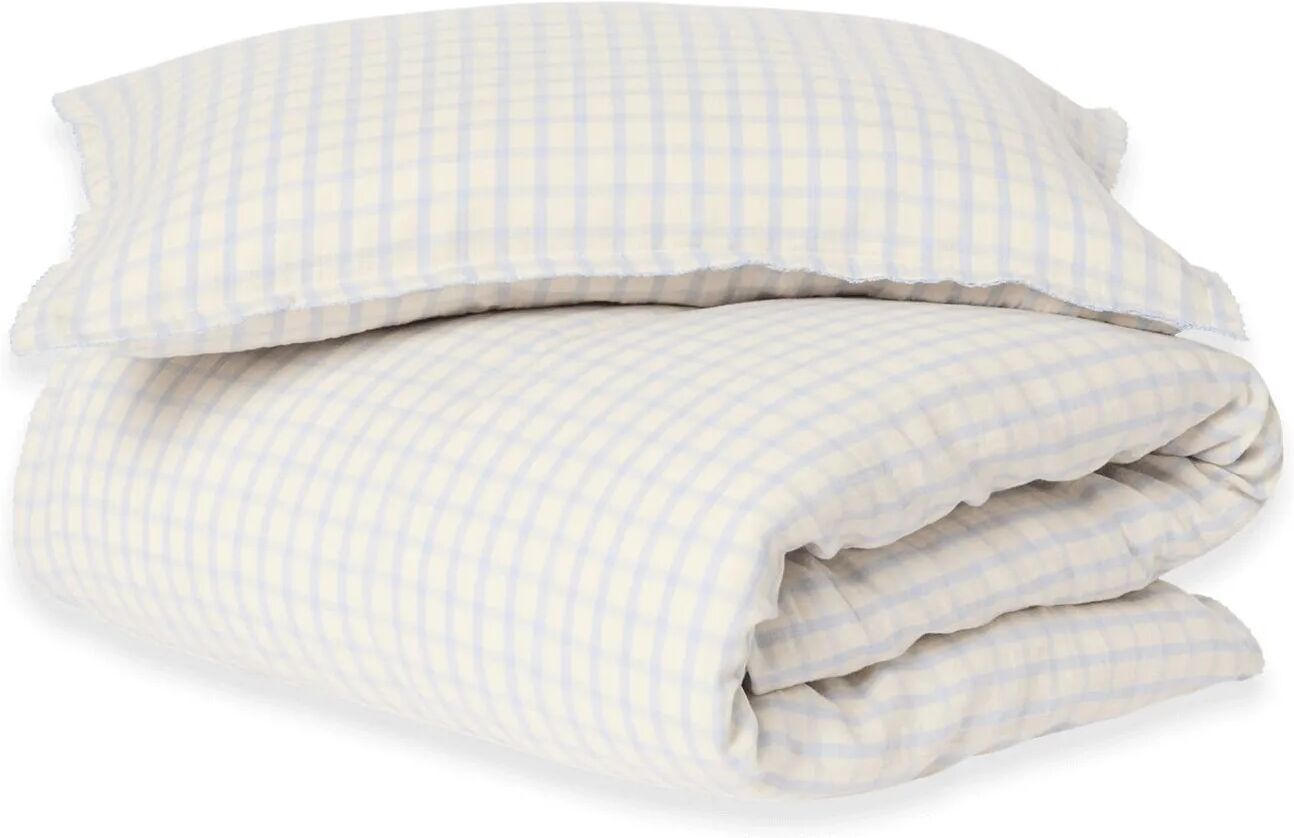 garbo&friends Parure de lit Gingham Bleu ciel 100x140