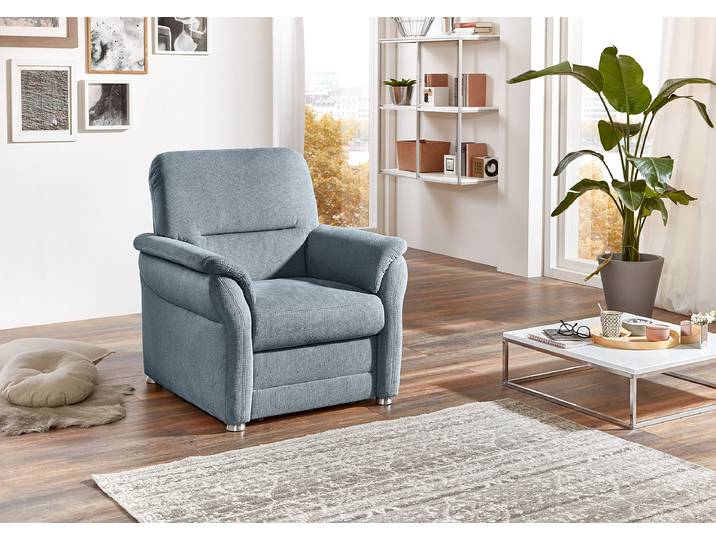 Sessel Blau Webstoff Porcia Keine Funktion 88 x 96 x 89cm