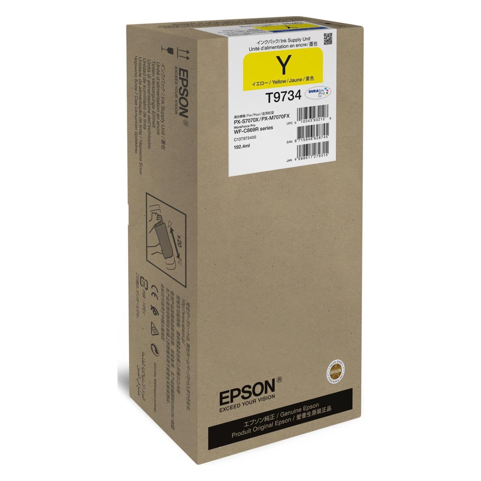 Epson Ink Cart/WF-C869R Yellow XL (Y) (C13T97340N)