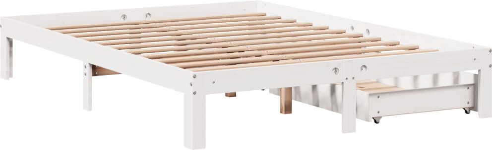 Lark Manor Drawers Bed Frame White European Double (140 x 200 cm)