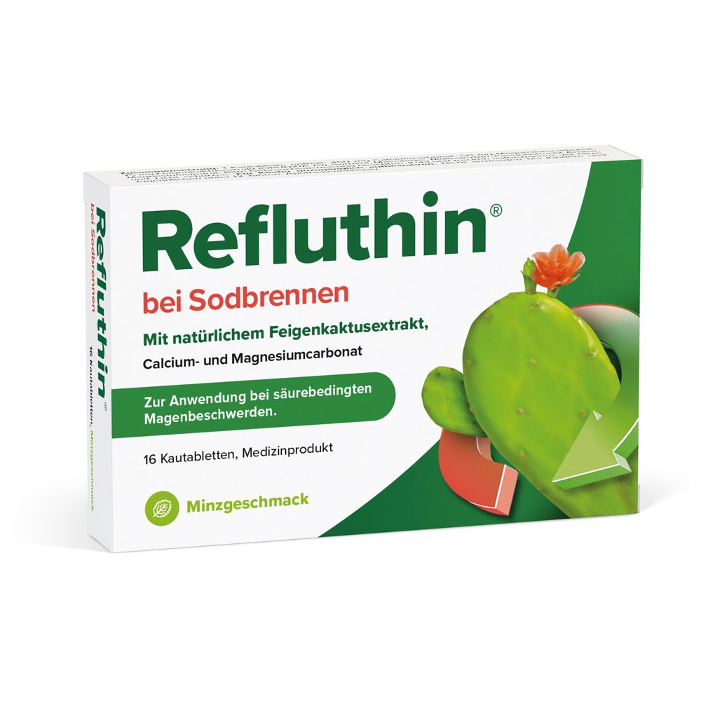 Refluthin bei Sodbrennen Kautabletten Minze 16 St