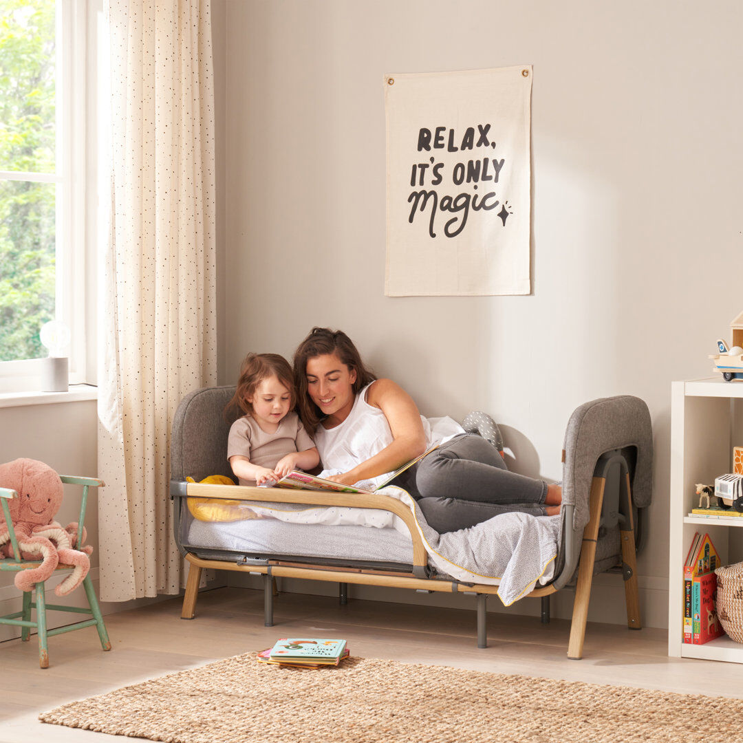 Tutti Bambini Cozee XL Junior Bed & Sofa Expansion Pack Oak / Charcoal Grey 69cm H X 61cm W X 121cm L