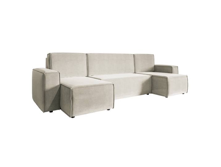 U-förmiges Ecksofa Copertino mit Schlaffunktion, universalem