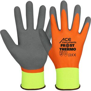 ACE-Instruments Arbeitshandschuhe Frost Thermo, Latex-Beschichtung, gelb-orange, Größe 9 / L