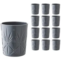 OTTO Office Kaffeetassen Premium 12 Stück dunkelgrau grau, 10 cm