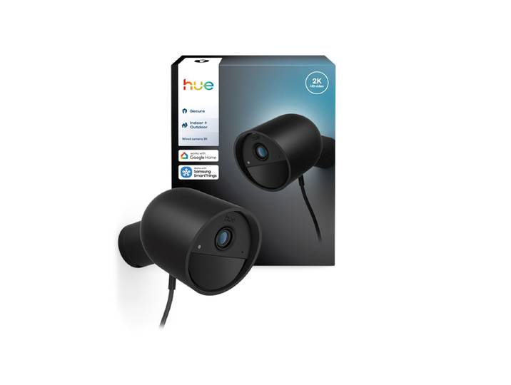 Philips Hue Secure 2K wired camera - black