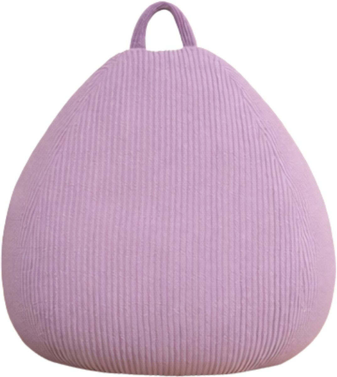Bananair Peervorm Zitzak van Ribfluweel met Afneembare Hoes - Violet - 105 x 85 cm