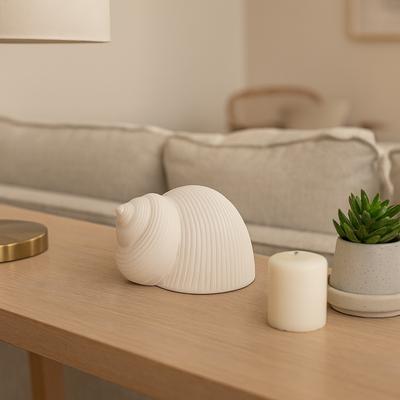 Sagebrook Home Ceramic Coastal Bonnet Seashell Figurine - White