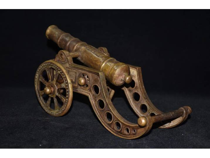 Articles anciens chinois en cuivre à collectionner avec canons en bronze, décoration de la maison