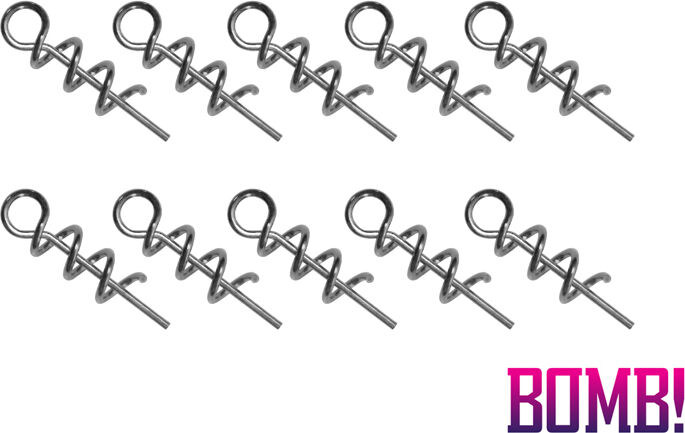 Delphin BOMB! Twisto ScrewLOCK / 10 pcs M Gray, Beige, Violet, Silver M