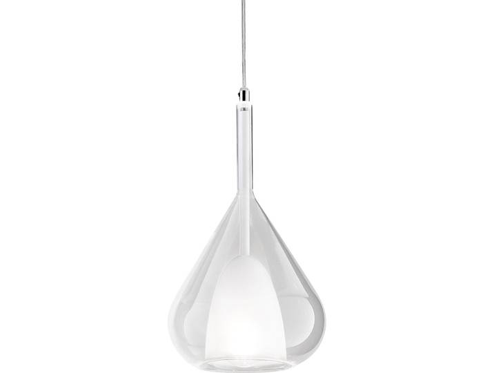 Designer-Pendellampe Giberti Luce Lorena XL Glas weiss D: 20 cm, E27