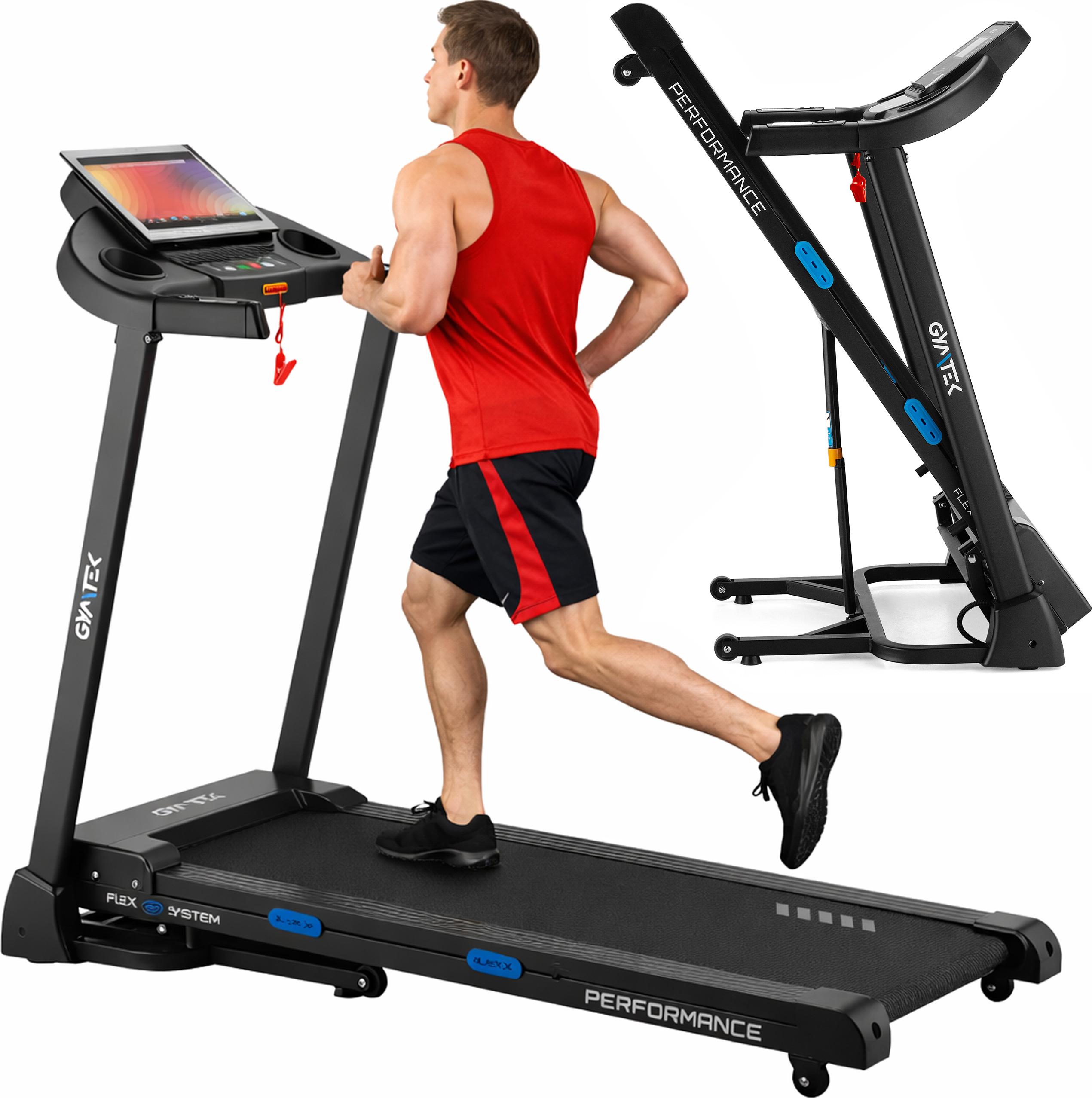 Gymtek Laufband, Walking Pad, Treadmill 14 km/h, 12 Programme, Neigung bis 12%
