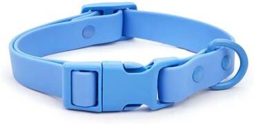 Inspired Living Waterproof Dog Collar With Adjustable Pet Collar Fit And Quick Release Buckle blue s
