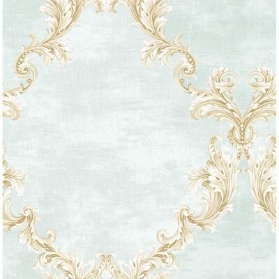 Seabrook Designs Thea Acanthus Trellis Unpasted Wallpaper