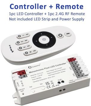 Inspired Living WS2811 COB Running Water LED Strip Light 24V With RF Remote Control controller Remote