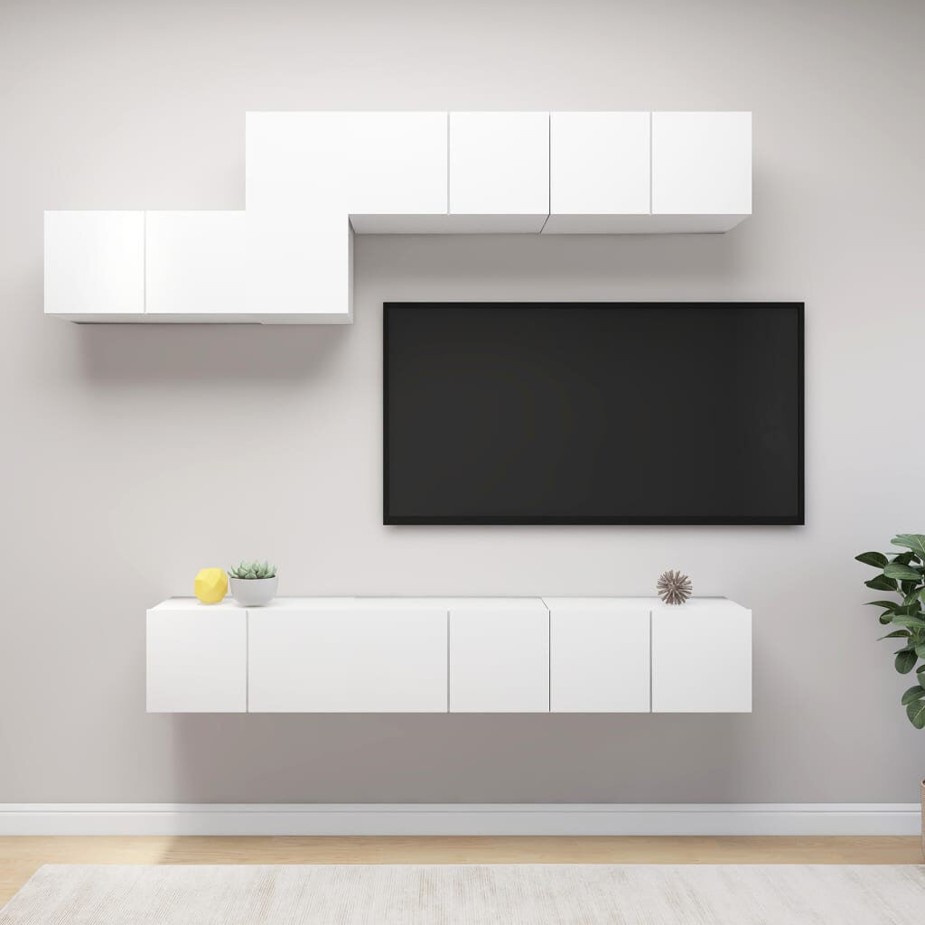 17 Stories Goldshell TV Stand for TVs up to 88" White 88"
