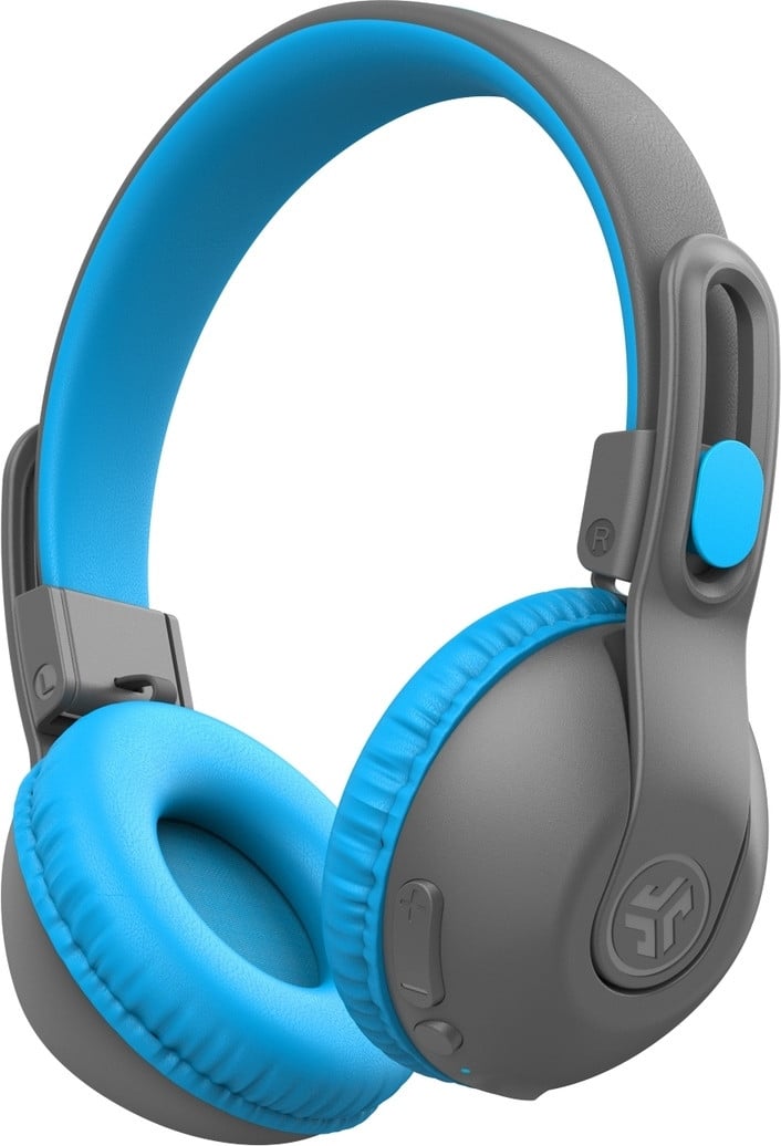 JLab JBuddies Studio 2 Koptelefoon met microfoon, Blauw/Grijs, Bekabeld en draadloos