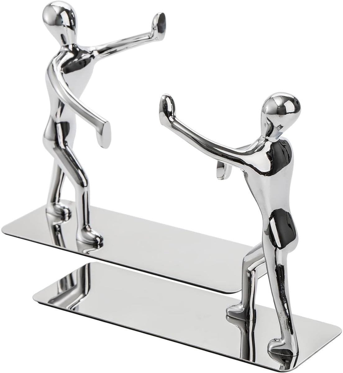 EXCITAT Boekensteun - Metaal - Antislip - Zilver