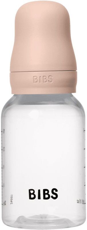 BIBS Anti-Colic Baby Bottle Latex biberon anti-coliques avec tétine en caoutchouc Blush 1 pcs