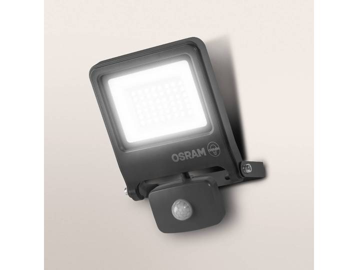 OSRAM Außenstrahler ENDURA FLOOD, grau, Sensor 30 W 840 IP44 FLOOD, alu / grau / zink, Aluminium