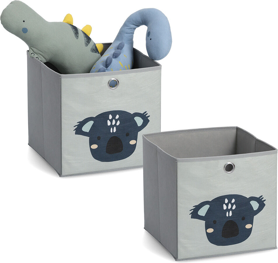 Organizer ZELLER PRESENT "Koala", grau, B:28cm H:28cm T:28cm, Vlies, Aufbewahrungsboxen, Organizer, Aufbewahrungsbox, flach zusammenfaltbar, Vlies grau Einheitsgröße