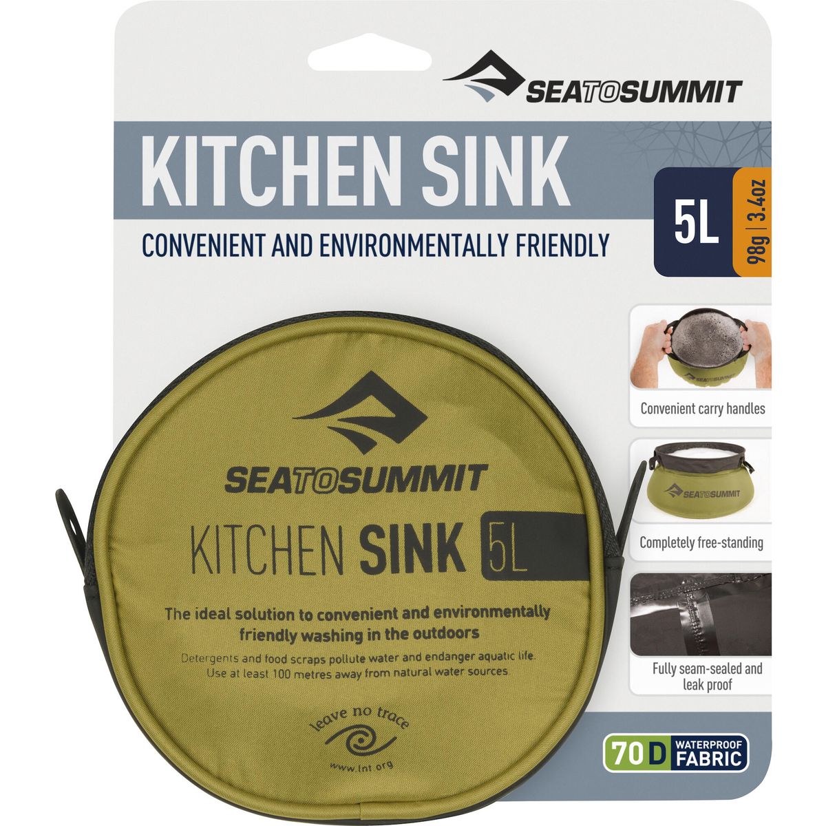 Sea to Summit Kitchen Sink green (GN) 5 Liter ASINK5
