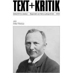 Oskar Panizza, Fachbücher von Michael Scheffel, Steffen Martus, Heinz Ludwig Arnold, Axel Ruckaberle, Claudia Stockinger, Peer Trilcke, Nike Thurn, Joela Jacobs, Meike Fessmann