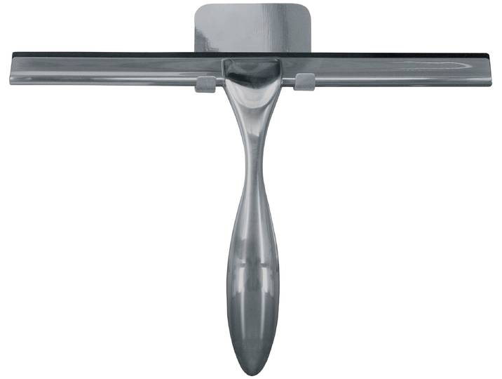 Duschabzieher KLEINE WOLKE Puro , silber (silberfarben), B:24,2cm H:18cm L:2,5cm, Edelstahl, Wasserabzieher, Duschabzieher, Breite: 24 cm