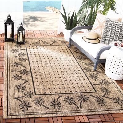 SAFAVIEH Courtyard Carla Indoor/ Outdoor Geometric Area Rug