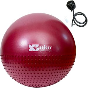 Powershot Gymnastikball Oko, mit Pumpe & Noppen, Ø 75 cm, rot, belastbar bis 150 kg
