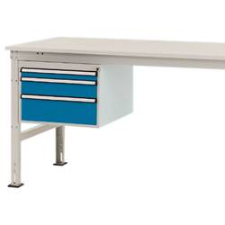 Manuflex ZB4664.5007 Gehäuse-Unterbau Stationär, Nutzhöhe 300 mm mit 3 Schubfächer. Für Tischtiefe 1200 mm