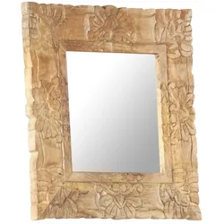 vidaXL Spiegel Massivholz Mango : Größe - 50 x 50 cm