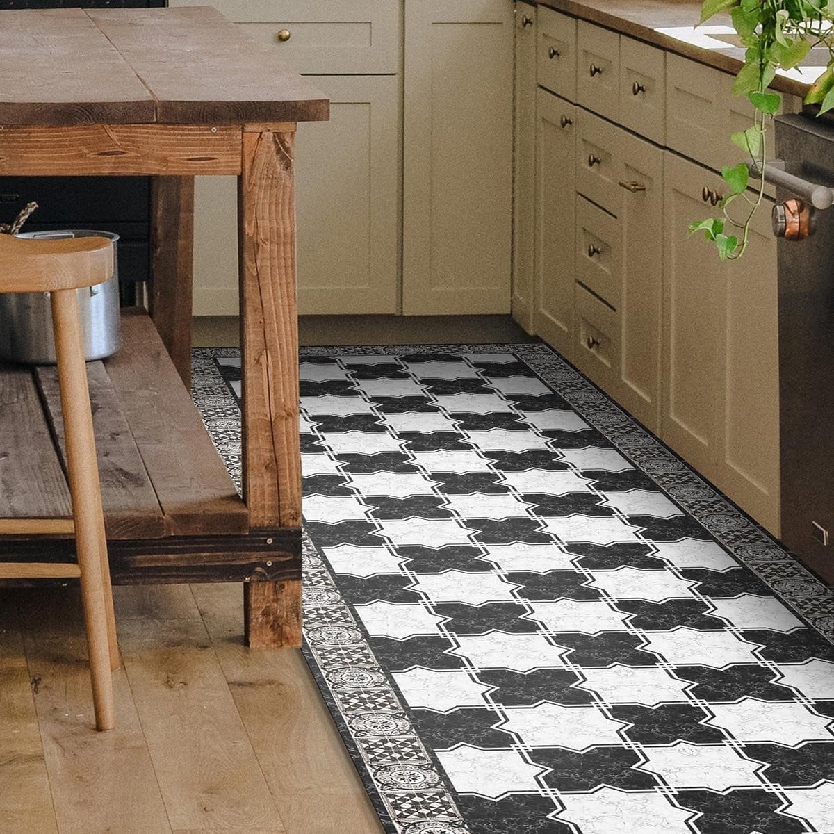 Antislip Vinyl Keukenloper voor Keuken, Badkamer en Buiten
