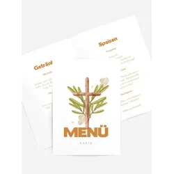 Menuekarten Taufe selbst gestalten mit Spruch und Fotos im Onlinedesigner bei Meine-Kartenmanufaktur.de