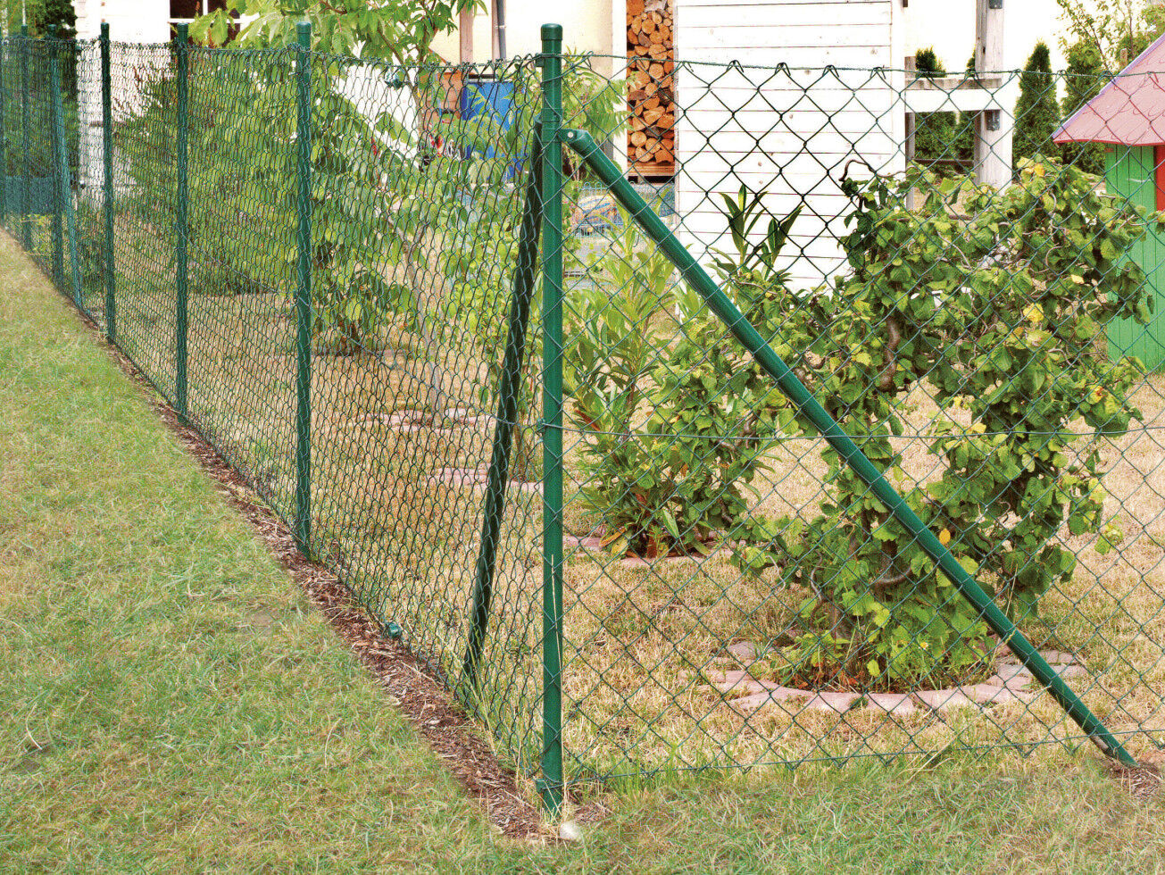 Floraworld Geflechtzaun 4-eckig 25 x 2 m MW: 60 mm moosgrün